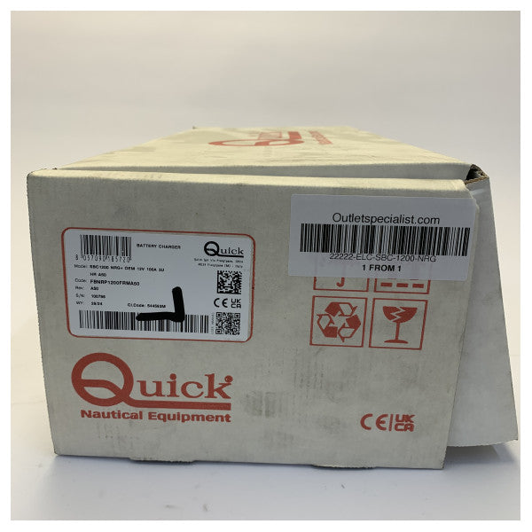 Quick SBC 1200 NRG+ Battery Charger 12V 100A Li-Ion- AGM - Lead 