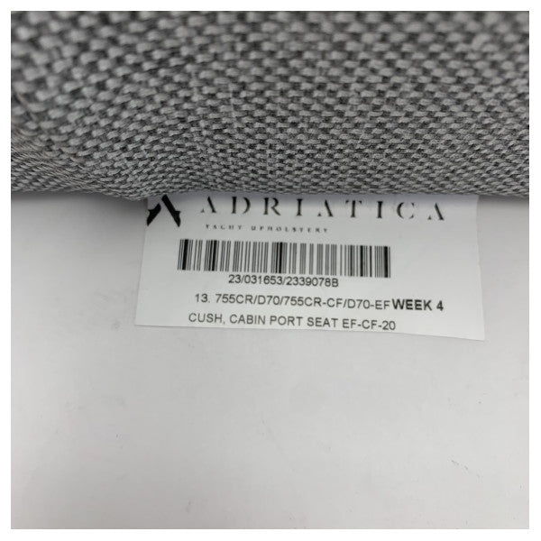 Cojín del asiento del puerto de la cabina Quicksilver Activ 755 Cruiser y Uttern D70 en gris 