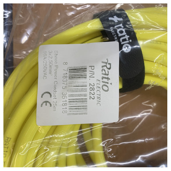 Ratio Electric Marine Kıyı Gücü Kablosu - 2822B Sarı 