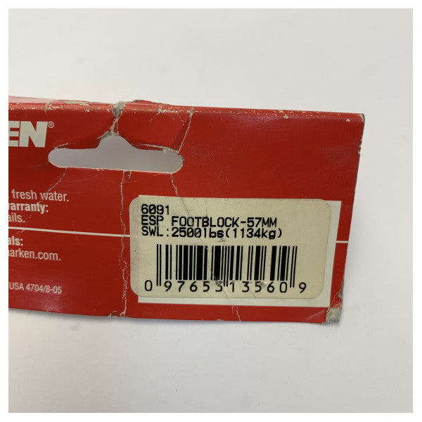 Harken 6091 ESP Ayak Bloğu 57mm - SWL 1134kg 2500 lbs Yat Donanımı 