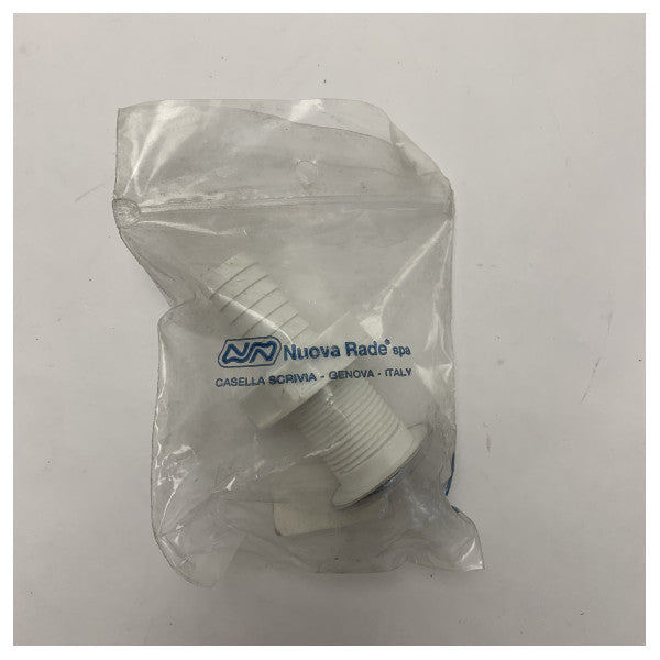 Nuova Rade Thru-Hull w/Inox Flange 3/4' inch with HoseBarb �19mm - L.82mm