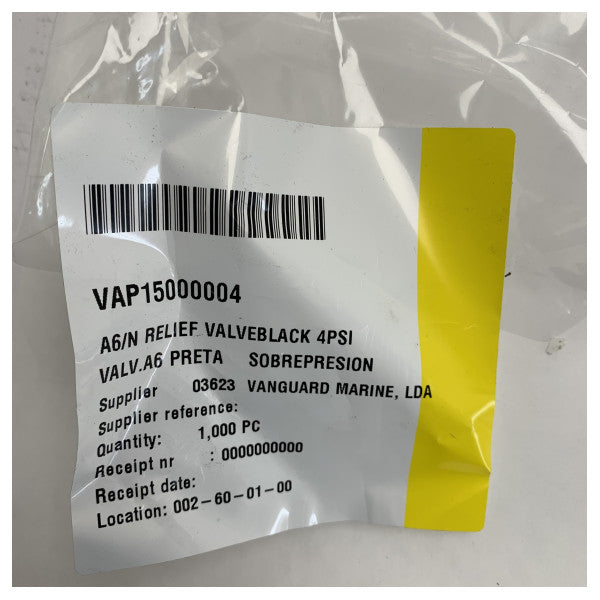 Leafield A6 Pressure Relief Valve - 4 Psi black