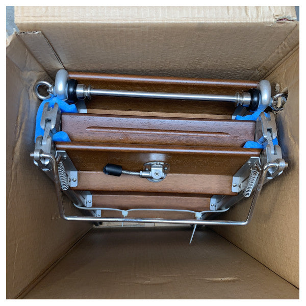 Nemo RVS Yacht Zwemladder met Teakhouten Treden - Duurzame Marine Instapladder 