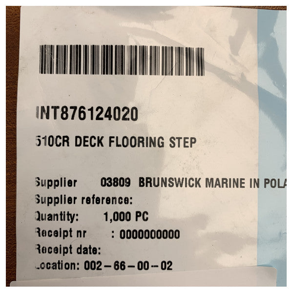 Quicksilver 510 Cruiser Teak Laminat Däckgolv Steg Kit - 876124020 