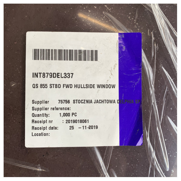 Quicksilver 855 Страничен прозорец за корпус от дясната страна - 879DEL337 