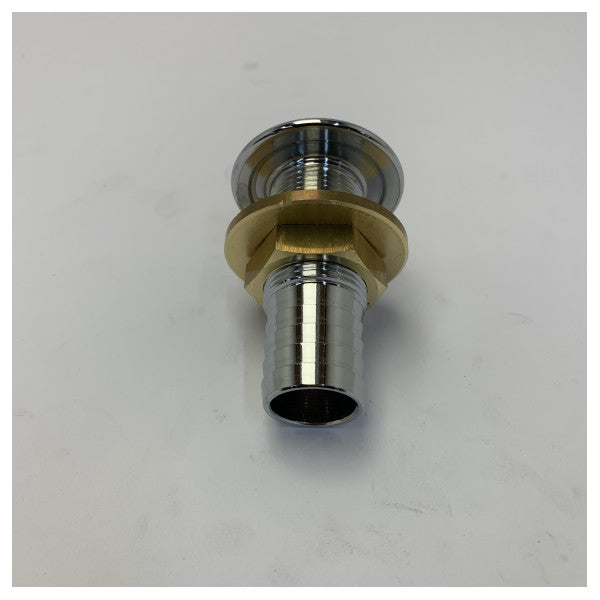 Maestrini krombelagt messing slangenippel 25 mm FI25 marint inntak/avløp C0054E 