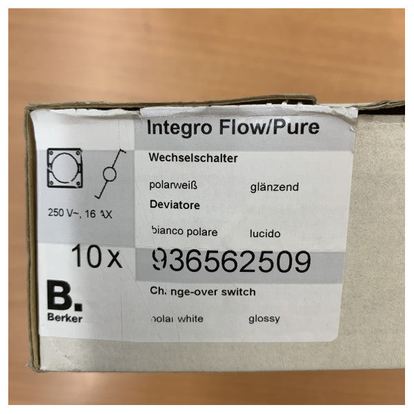 Berker Integro Marine Switch 936562509 - Pulsador de 500W para yate y barco 