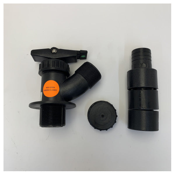 Flowtech Marine Y-Valve Seacock - 3/4inch, 1inch, 1 1/2i Multi-Size Hose Fitting