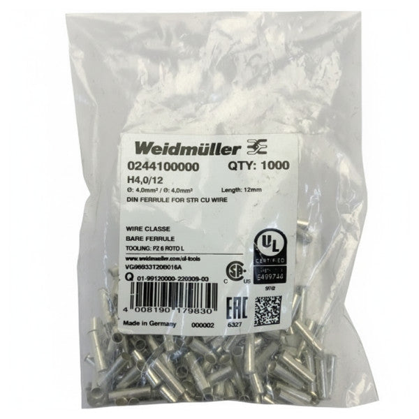 TULEC H4.0/12 eristämättömät holkit 1 kpl 