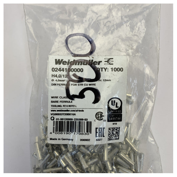 TULEC H4.0/12 eristämättömät holkit 1 kpl 