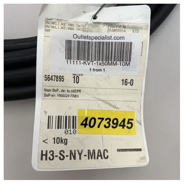 Nexans Καλώδιο μπαταρίας Nexans εύκαμπτο 50 mm2 μαύρο 10M - 1x50MM-10M