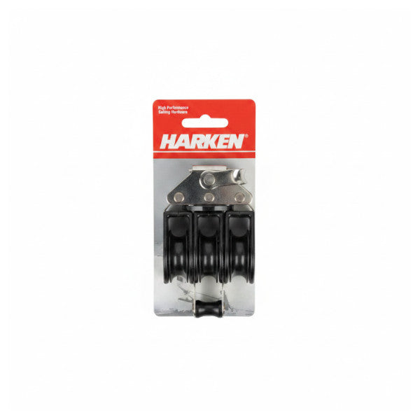 Harken 130 Big Bullet Makara Üçlü - 38mm Paslanmaz Çelik Yat Donanımı 