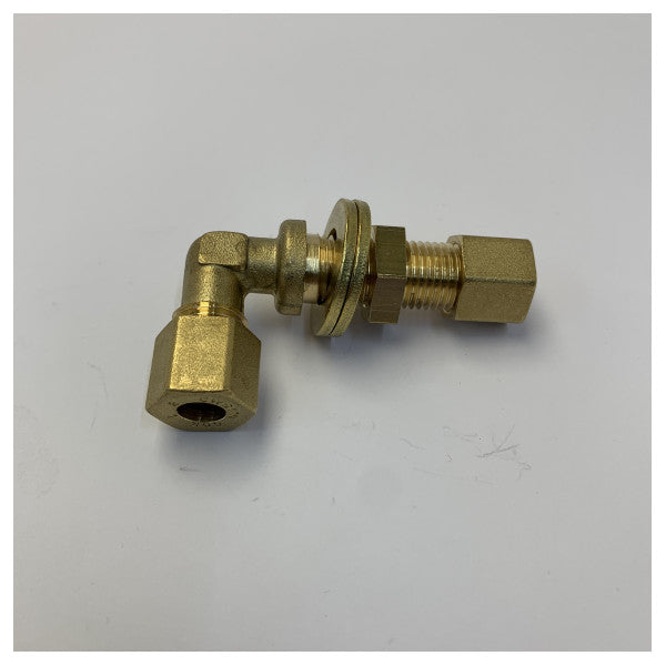 GOK 8 mm vinkel-rørfitting - CW617N messing marint rørstik 