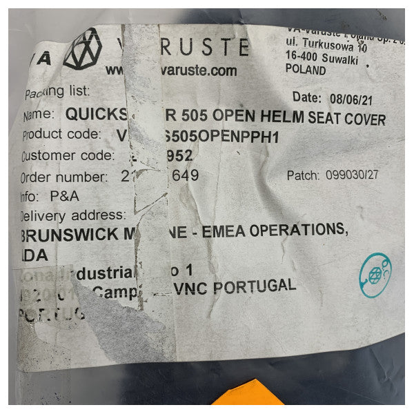 Wasserdichte Marine-Sitzbezug für Quicksilver 505 open - VK_QS505OPENP 