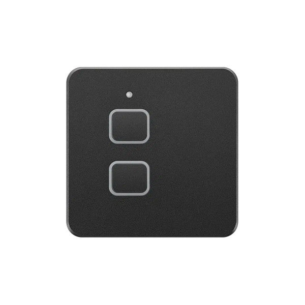 Simarine 2-knapps ljusströmbrytarpanel med dimmer - svart 12V/24V - NLS-2 
