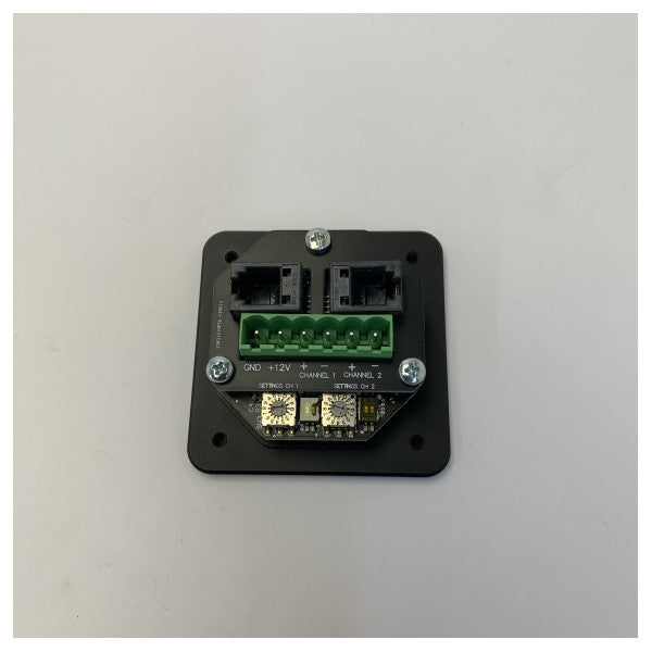 Simarine 2-knapps ljusströmbrytarpanel med dimmer - svart 12V/24V - NLS-2 