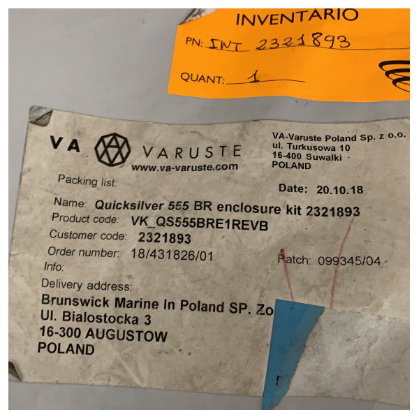 Quicksilver Activ 555 Bowrider Cockpit Enclosure Kit Black - VK_QS555BRE1R