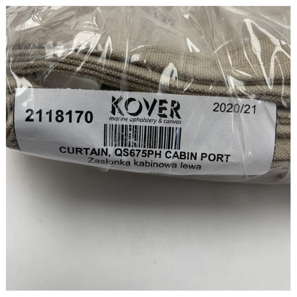 Quicksilver 675 Pilothouse için sol taraf kabin beji perdeleri - 2118170 