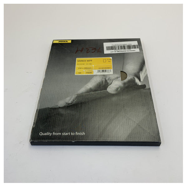Mirka WPF Waterproof Sanding Paper P600 Grit - 230x280mm Abrasive Sheet