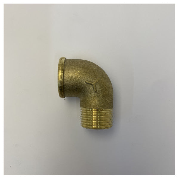 Maestrini raccordo gomito a 90 gradi con codolo portagomma da 1 pollice in ottone cromato - 7092F 