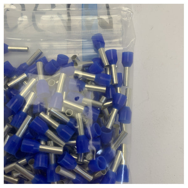 Terminal de Fio Isolado 2,5/14 mm Azul - Conector Elétrico de Grau Marinho 