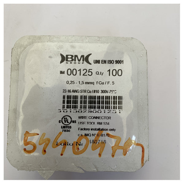 Isoleret ringkabelsko 1,5 mm² M5 rød 100 stk 