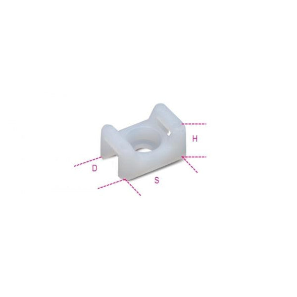 Support à vis pour câble marine B0906 blanc - 100 pcs 
