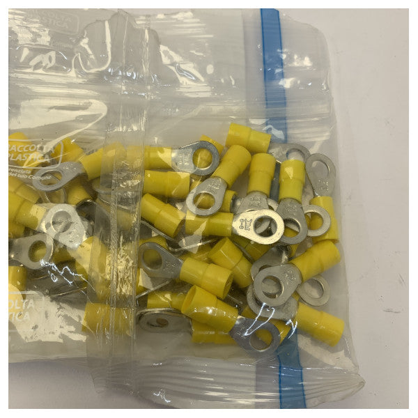 Isolierter Ringkabelschuh M6 Gelb 4–6 mm² 50 Stück 