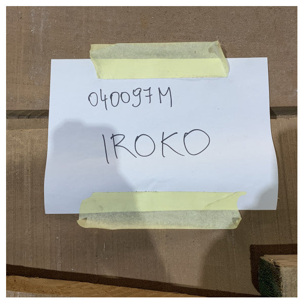 MASIVA Iroko-træbjælker i alt 0.383 M3 