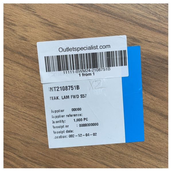 Panel de suelo de laminado de teca para barco Uttern S57 - 2108751B 