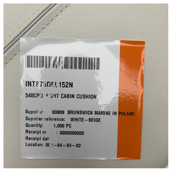 Quicksilver 540 Cruiser Høyre Kabinpute Hvit - Beige - 878DEL152N 