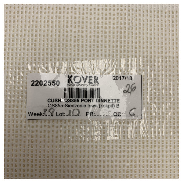 Quicksilver 805 Port Side Dinette Seat Cushion hvit - 2202550 