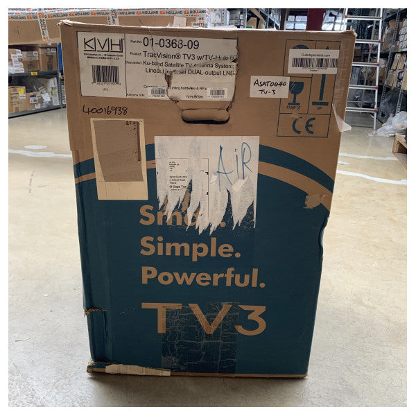System telewizyjny KVH TracVision TV3 Maritime Satellite z IP-Enabled TV-Hub B do morza 