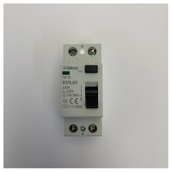 Iskra Marine RCD Interruttore automatico elettrico - Dispositivo differenziale residuo da 63A 