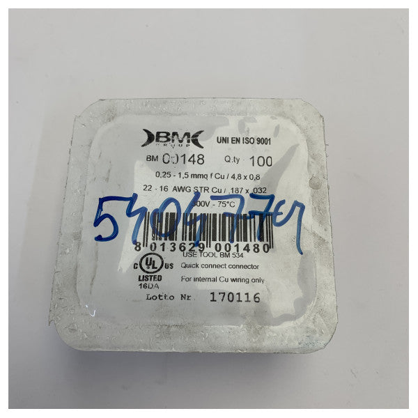 NAT.KON. F 1,5/5 RD Conectores eléctricos - calidad marina - 00148 100 uds 