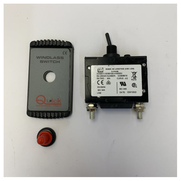 Kit de disyuntor para molinete Quick 60A - FD1006000000A00 Eléctrico marino 