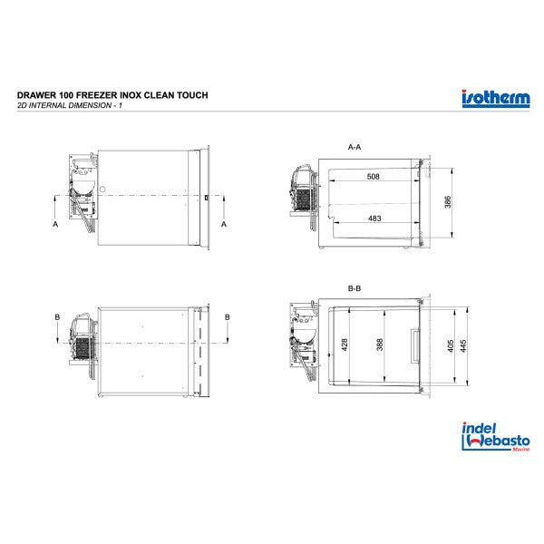 Isotherm DR100 100L Congélateur à tiroir panneau personnalisé 12/24V - D100DNLCP13111 