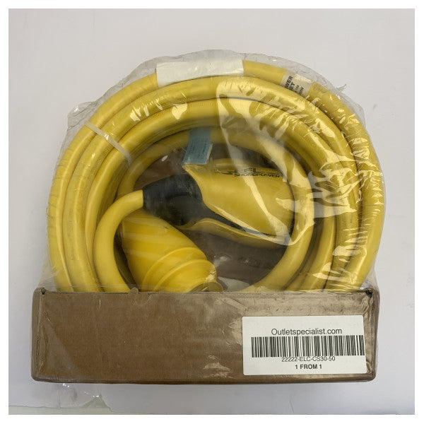 Marinco 30 Amp 50 Foot Marine Power Cord Shore Power Cable - CS30-50