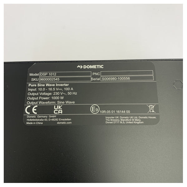 Dometic SinePower DSP 1012 Sine Wave Inverter 12V to 230V 1000W