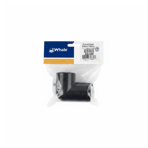 Whale EB3488 90 Degree Elbow Connector 38mm Marine Hose Pipe Fitting