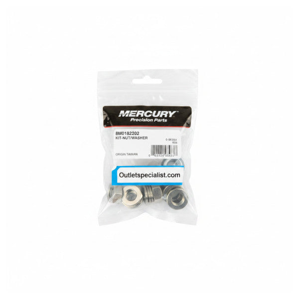 Mercury 8M0182202 Marine Hardware møtrik- og spændeskivesæt 