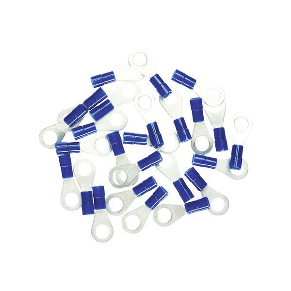 RS PRO Blaue isolierte Ringkabelschuhe 16-14 AWG Crimpverbinder - 100 Stk. 