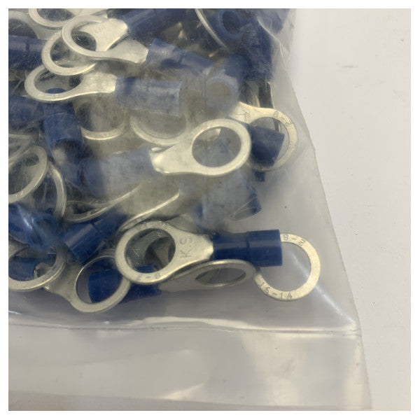 RS PRO Blaue isolierte Ringkabelschuhe 16-14 AWG Crimpverbinder - 100 Stk. 