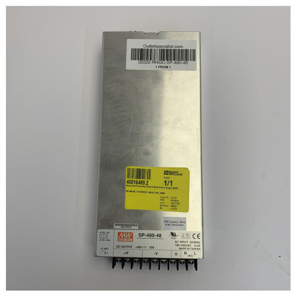Fonte de Alimentação comutável Mean Well SP-480-48 48V 10A 480W SMPS - Novo 
