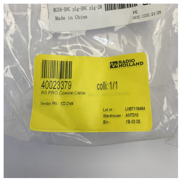 Câble coaxial RS PRO pour électronique marine et de yacht - 1222144 
