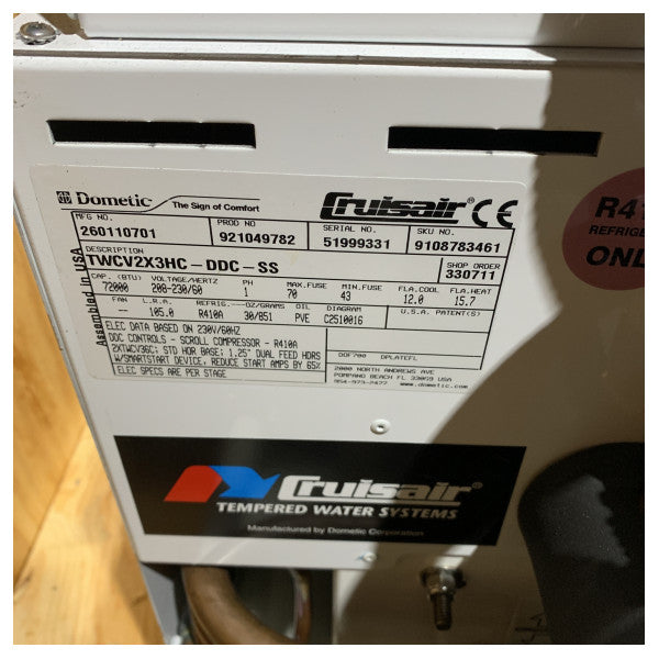 Système de climatisation marine Cruisair 72.000 BTU 230V 60Hz - TWCV2X3HC-DDC-S 