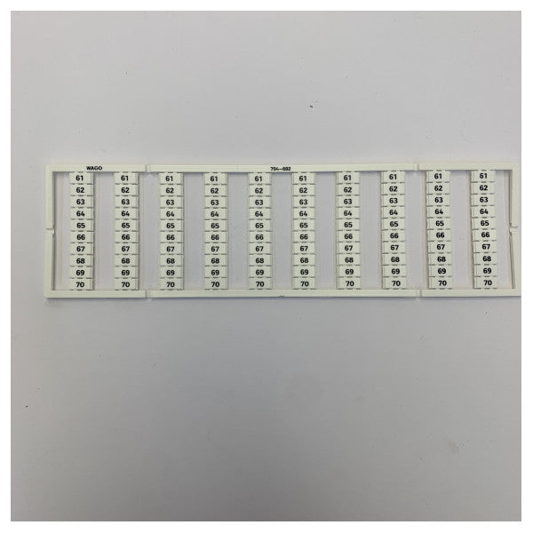 Wago 794-602 WMB マーキングシステムカード - 数字 1-50 