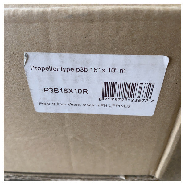 Προπέλα σκάφους Vetus Bronze P3B 16x10 Inch RH - 30 mm - P3B16X10R 