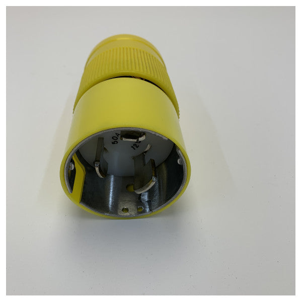 Marinco 6361CRN Marine Shore Power Connector - 50A 125V - Gul låsbar stikprop 