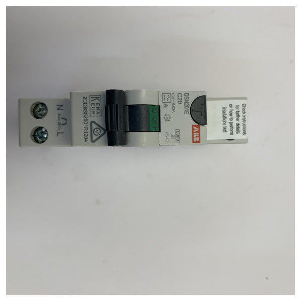 ABB DSN201E C20 A30 FI/LS-Schalter Fehlerstromschutzschalter 20A 30mA 